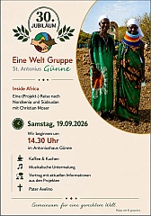 Jubilaeum Eine Welt Gruppe - Plakat